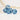 Set 5 x 2.5" Glass Float - Blue Rope #0101b